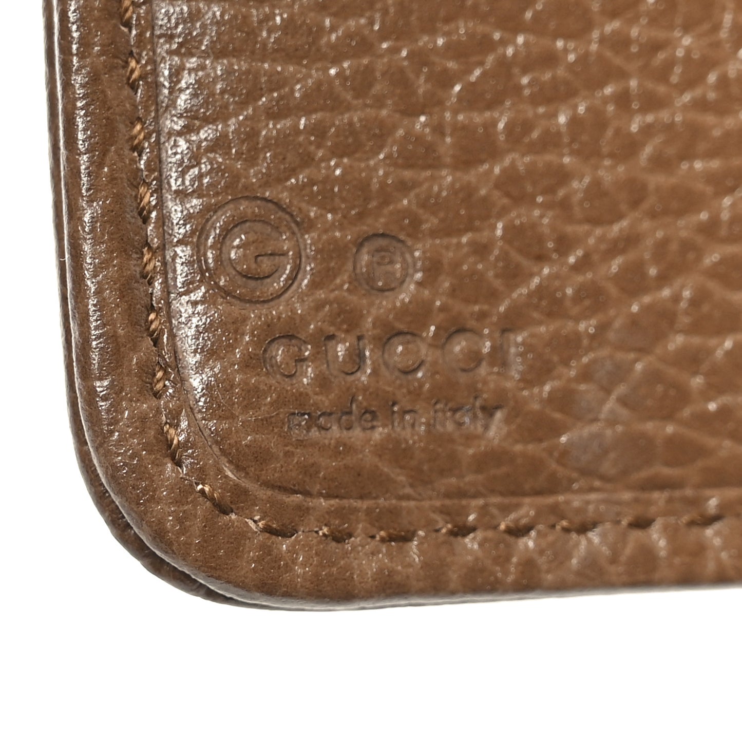 Monogram Dollar Calfskin Zip Around French Wallet Beige Ebony Tabacco