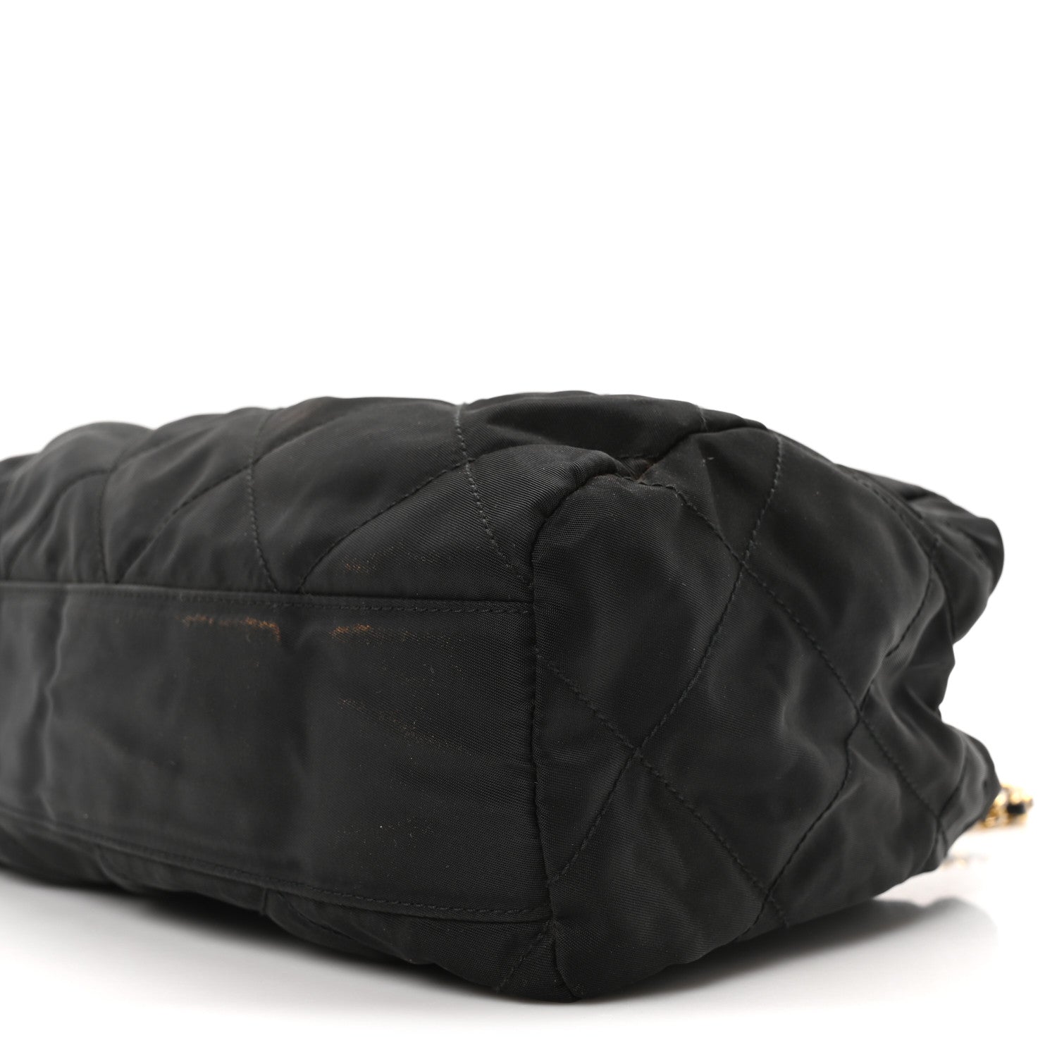 Prada Nylon Tessuto Quilted Shoulder Bag Black 9 of 9