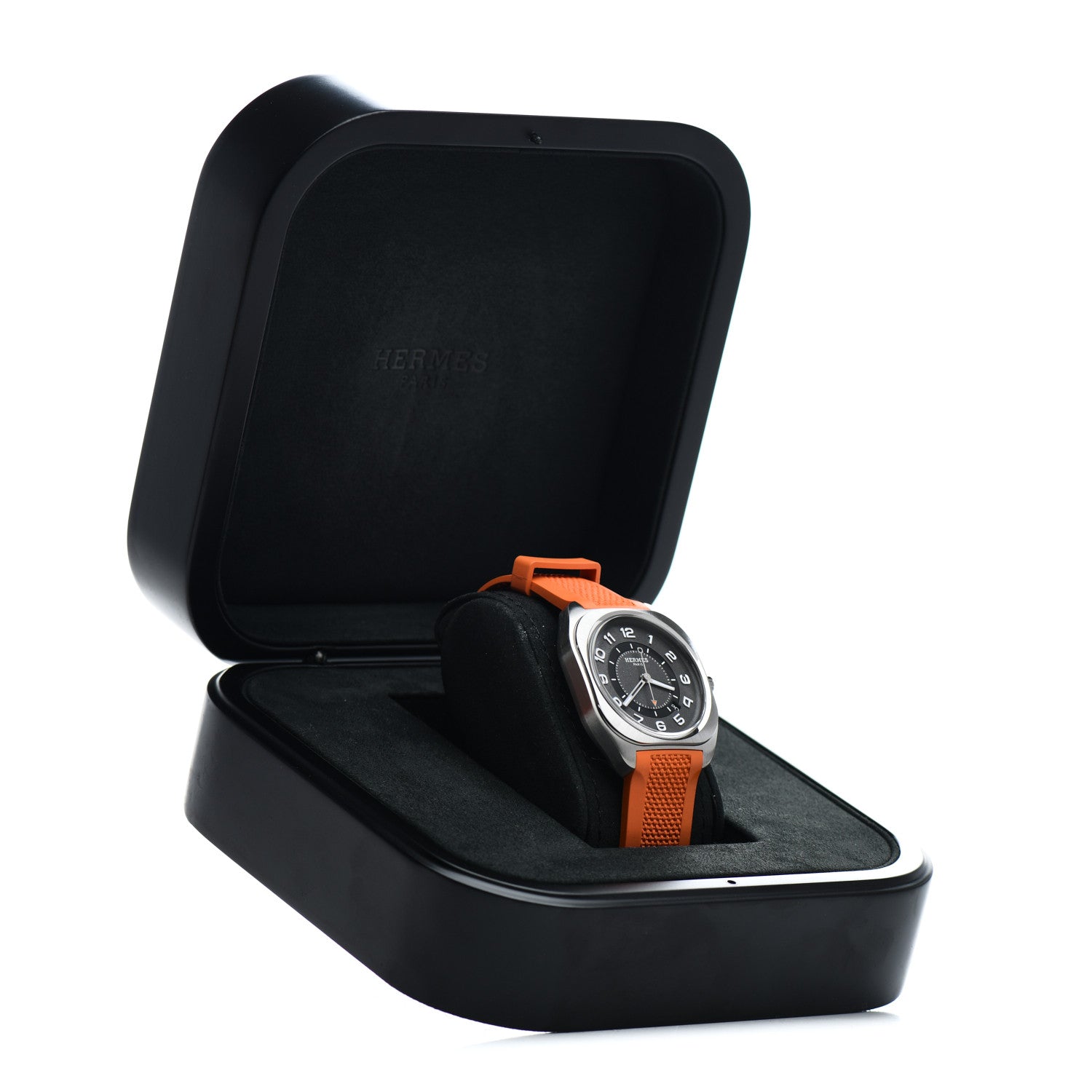 Hermes Titanium Rubber 39mm H08 Automatic Watch Orange 5 of 5