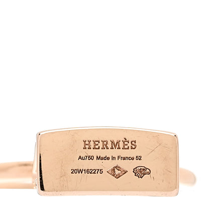 Hermes 18K Rose Gold Diamond Amulettes Birkin Ring 52 6 4 of 5