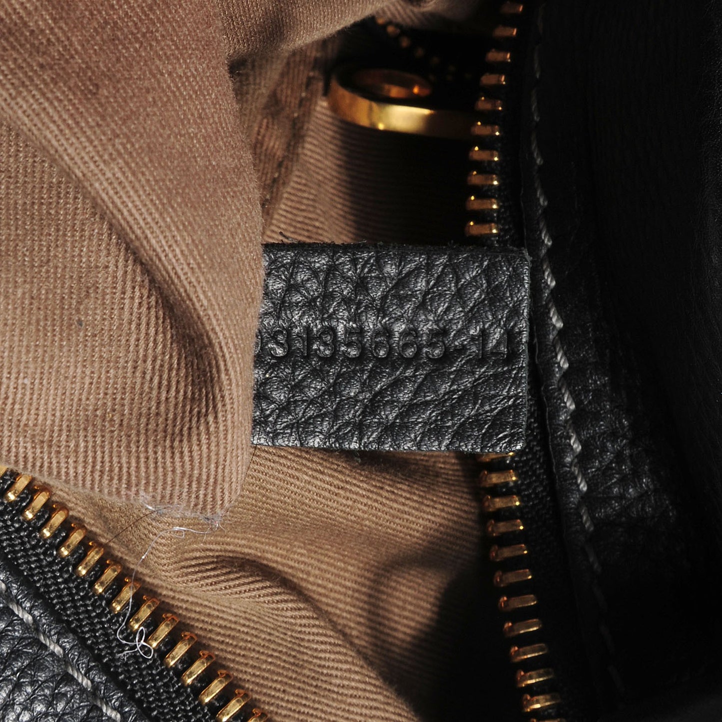 Calfskin Large Marcie Satchel Black