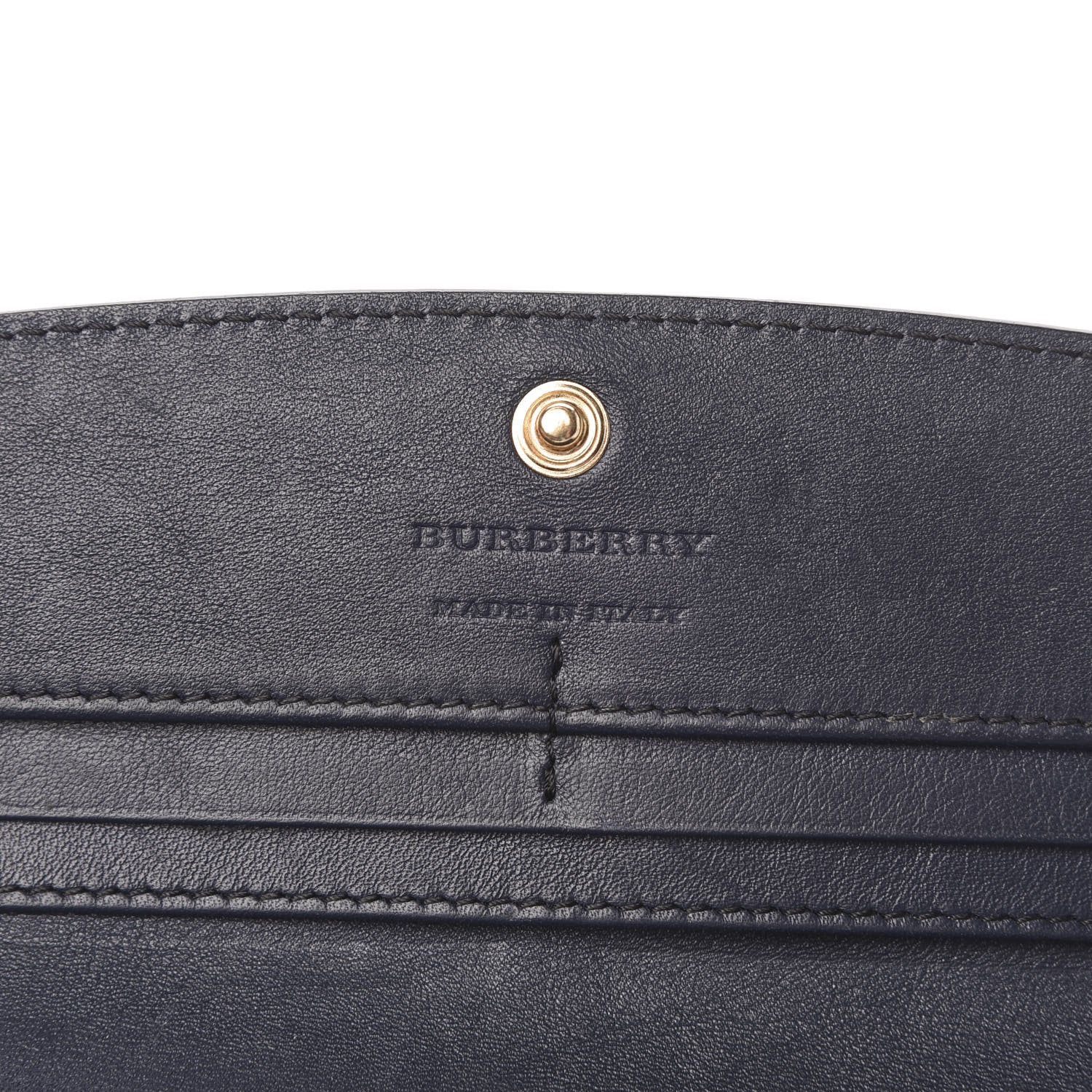 Burberry Calfskin House Check Continental Wallet Navy 6 of 11