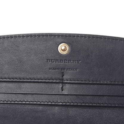 Burberry Calfskin House Check Continental Wallet Navy 6 of 11