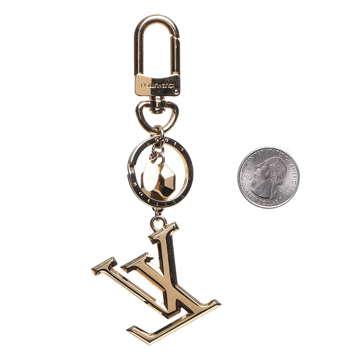 LV Facettes Bag Charm Key Holder Gold