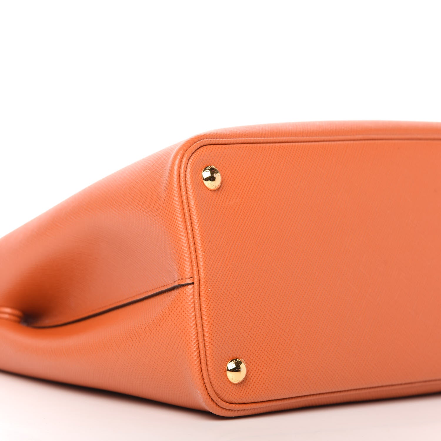 Prada Saffiano Cuir Medium Double Bag Papaya 6 of 10