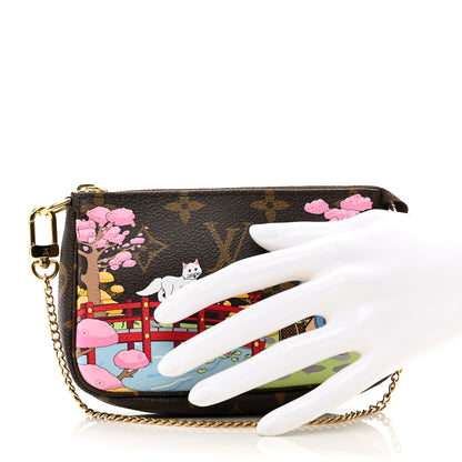 Louis Vuitton Monogram 2021 Christmas Animation Japanese Garden Mini Pochette Accessories Wisteria Pink 2 of 8