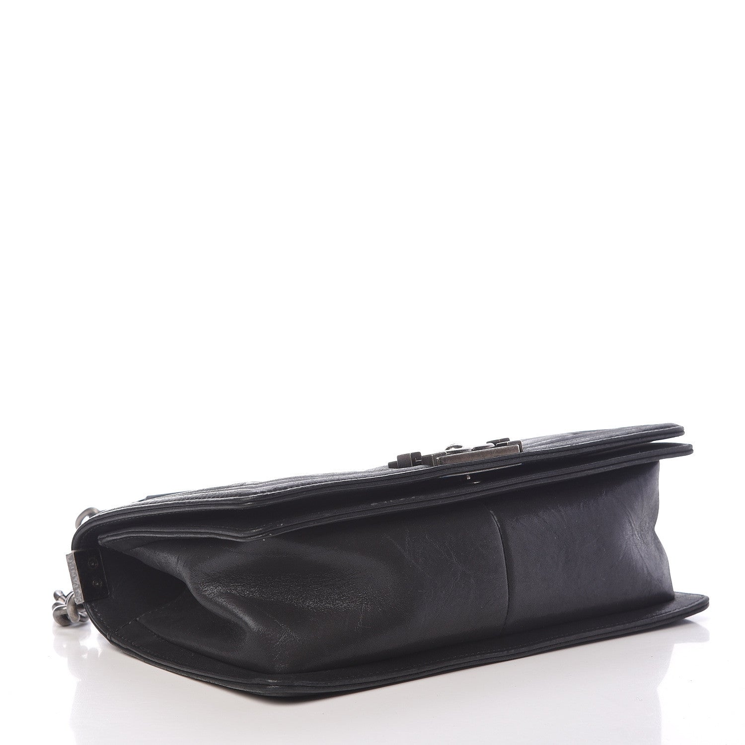 Chanel Iridescent Calfskin Embellished Double Stitch Medium Boy Flap Black 4 of 14
