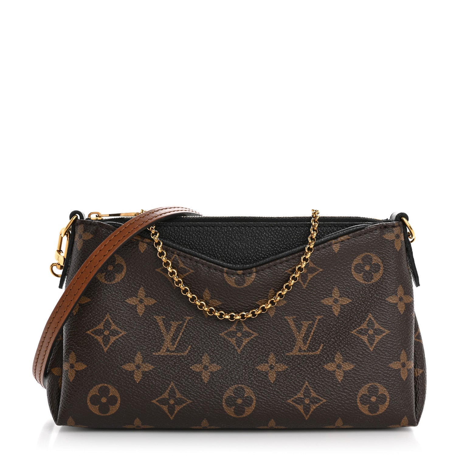 Louis Vuitton Monogram Pallas Clutch Black 1 of 14