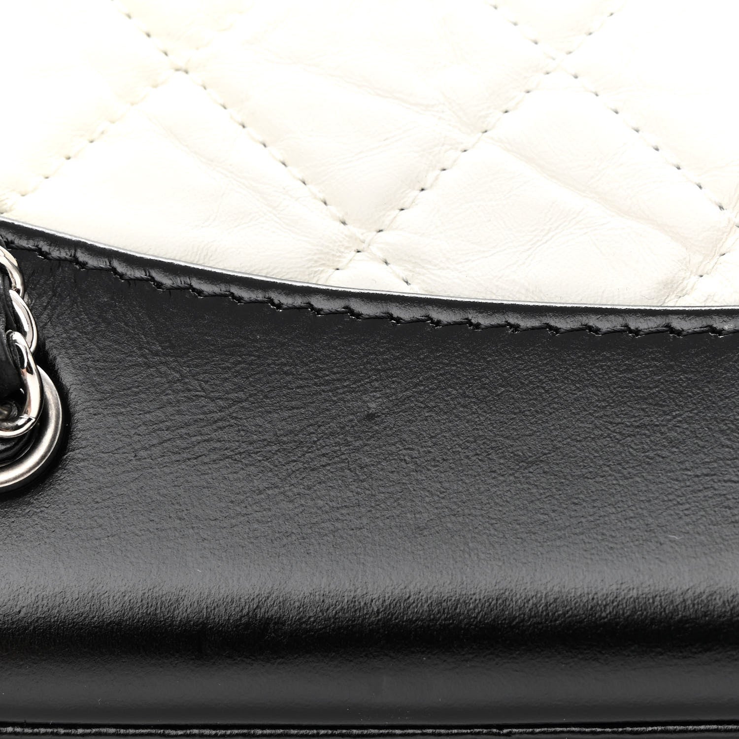 Chanel Aged Calfskin Quilted Small Gabrielle Backpack Black White 12 of 13