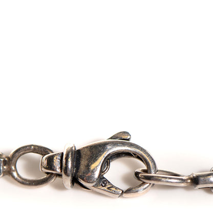 David Yurman Sterling Silver Diamond Rhodonite Dog Tag Necklace 4 of 5