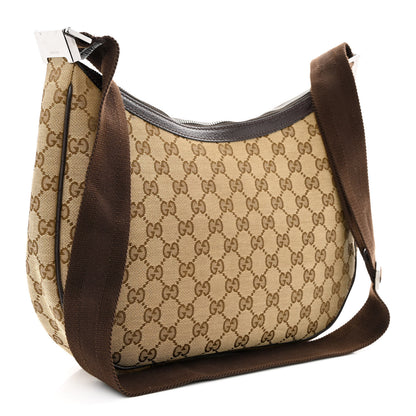 Gucci Monogram Medium Half Moon Hobo Dark Brown 3 of 11