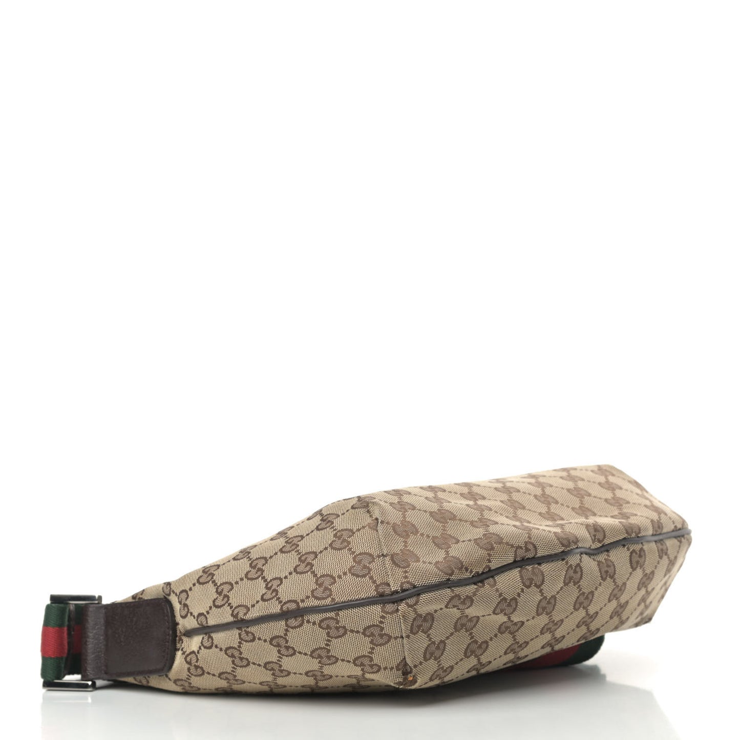 Monogram Web Medium Half Moon Hobo Dark Brown