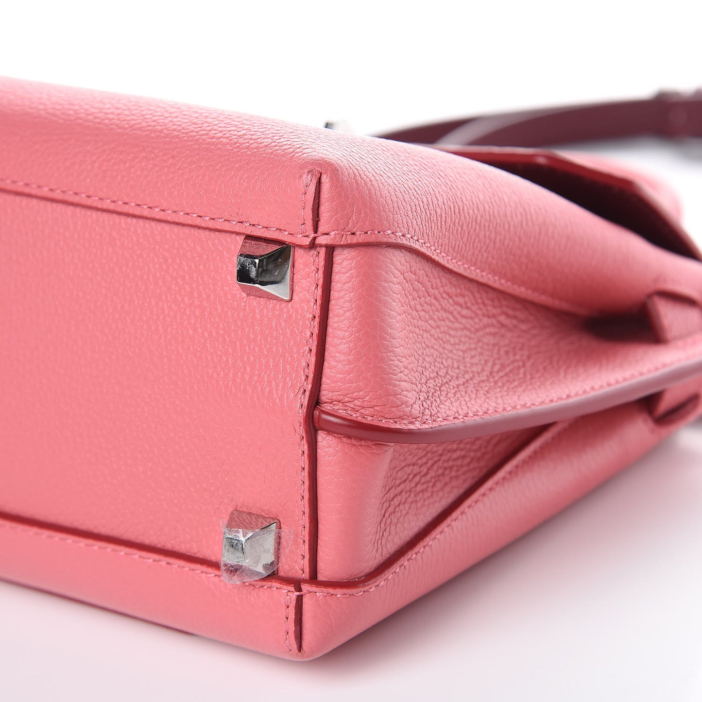 Grained Calfskin Small Milla Crossbody Marigold Orange Burgundy