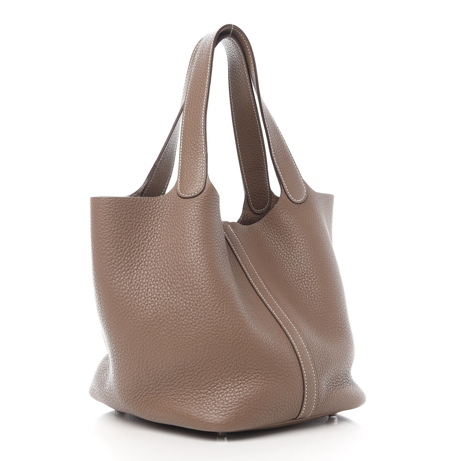Hermes Taurillon Clemence Picotin 22 MM Etoupe 3 of 9