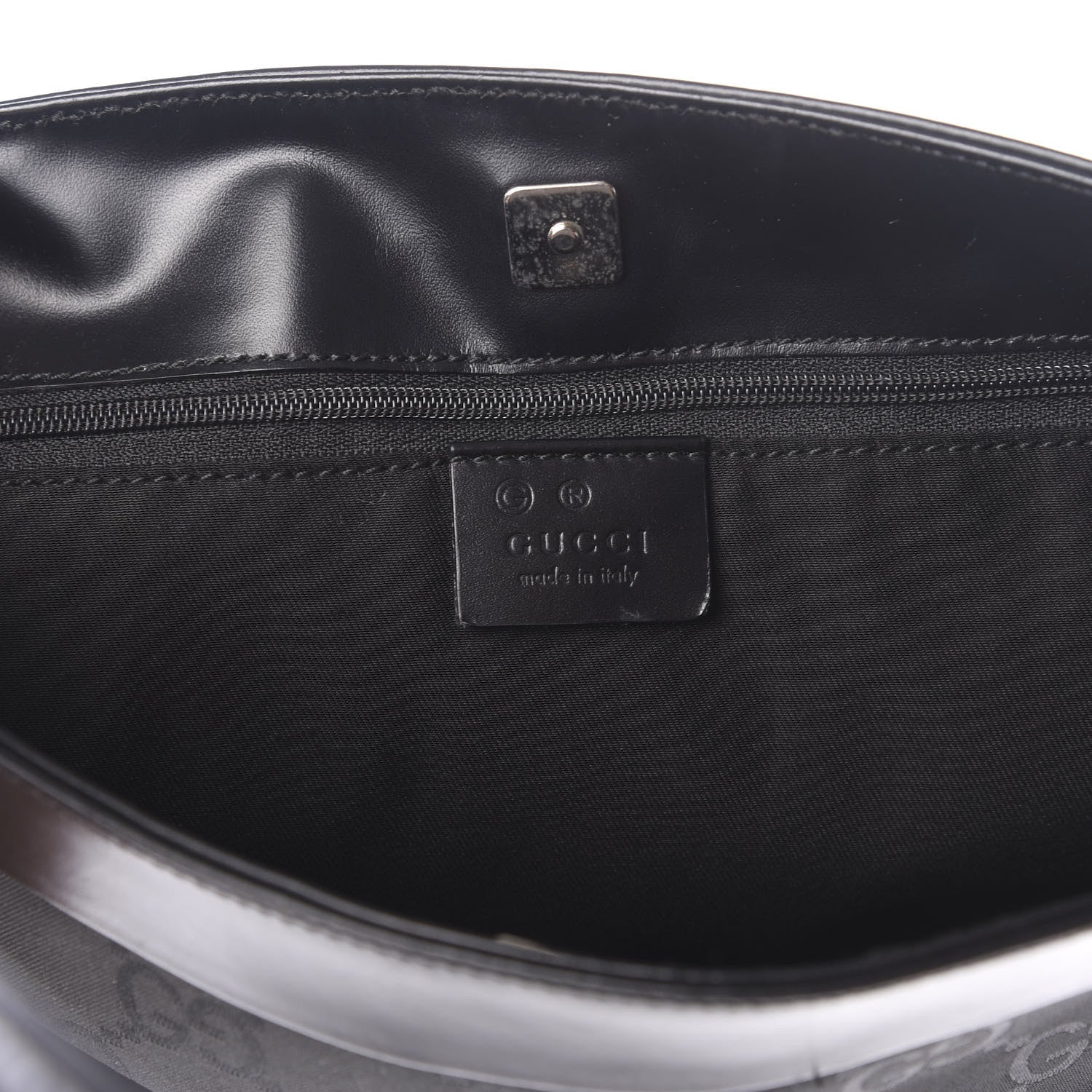 Gucci Nylon Monogram Tote Bag Black 5 of 11