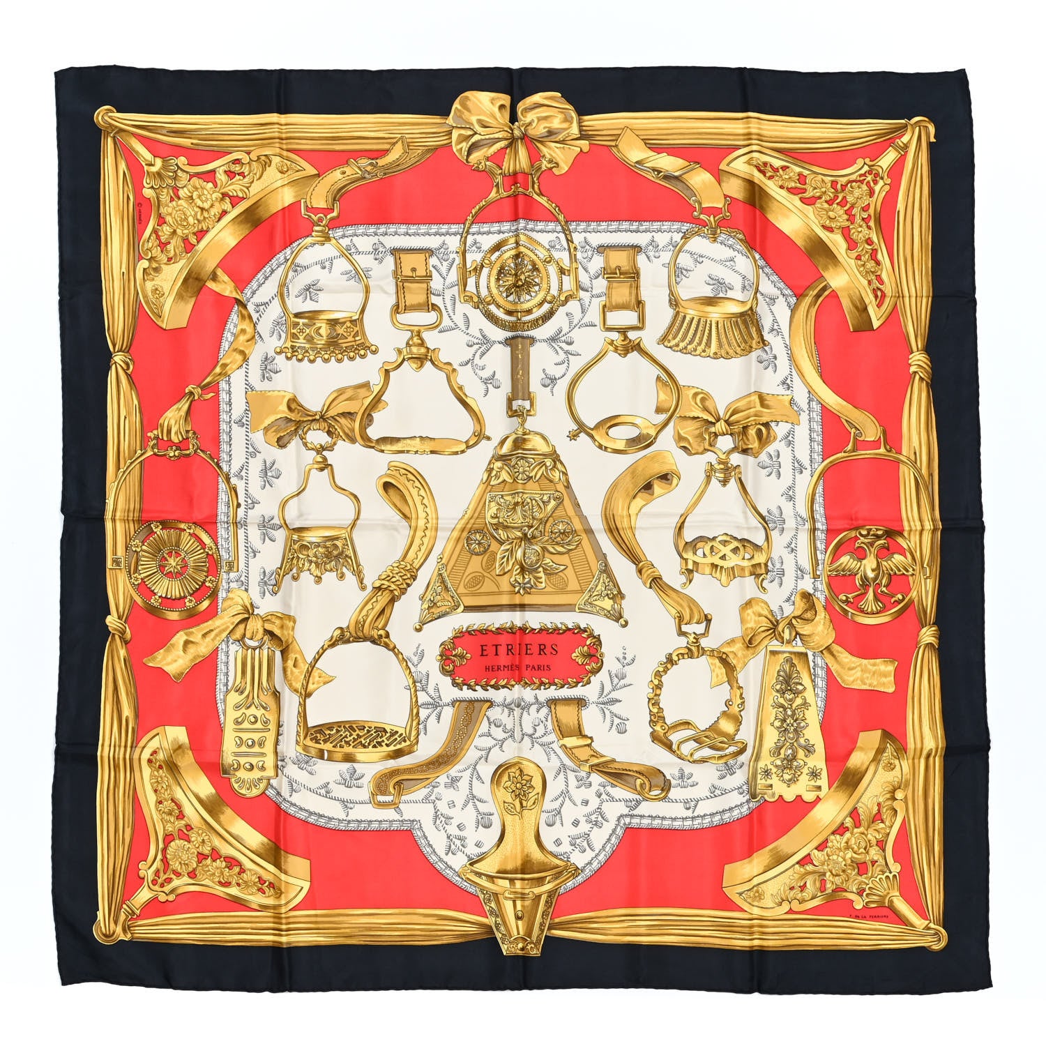 Hermes Silk Etriers Scarf 90 1 of 3