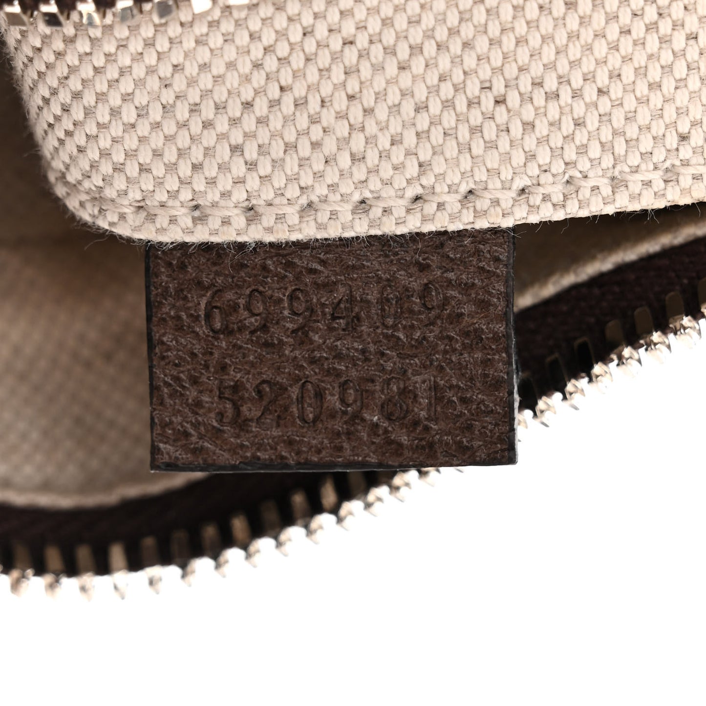 GG Supreme Monogram Textured Calfskin Web Small Attache Shoulder Bag Beige Ebony New Acero