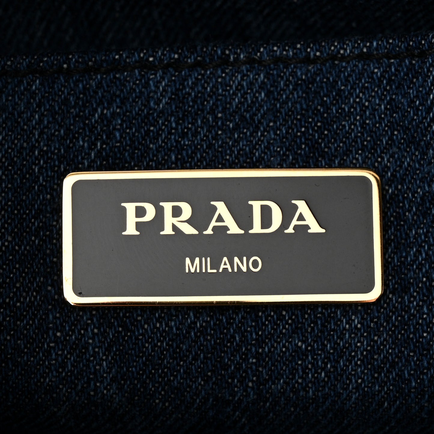 Denim Small Logo Tote Bleu