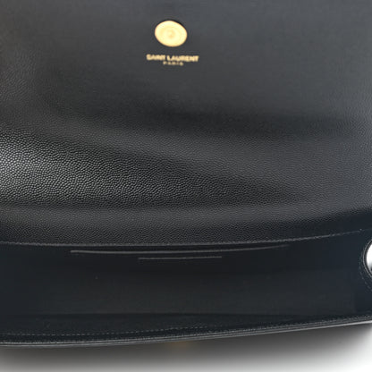 Saint Laurent Grain De Poudre Monogram Cassandre Clutch Black 5 of 9