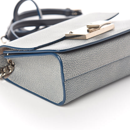 Jimmy Choo Washed Grainy Goatskin Mini Rebel Crossbody Bag Latte Denim 7 of 8