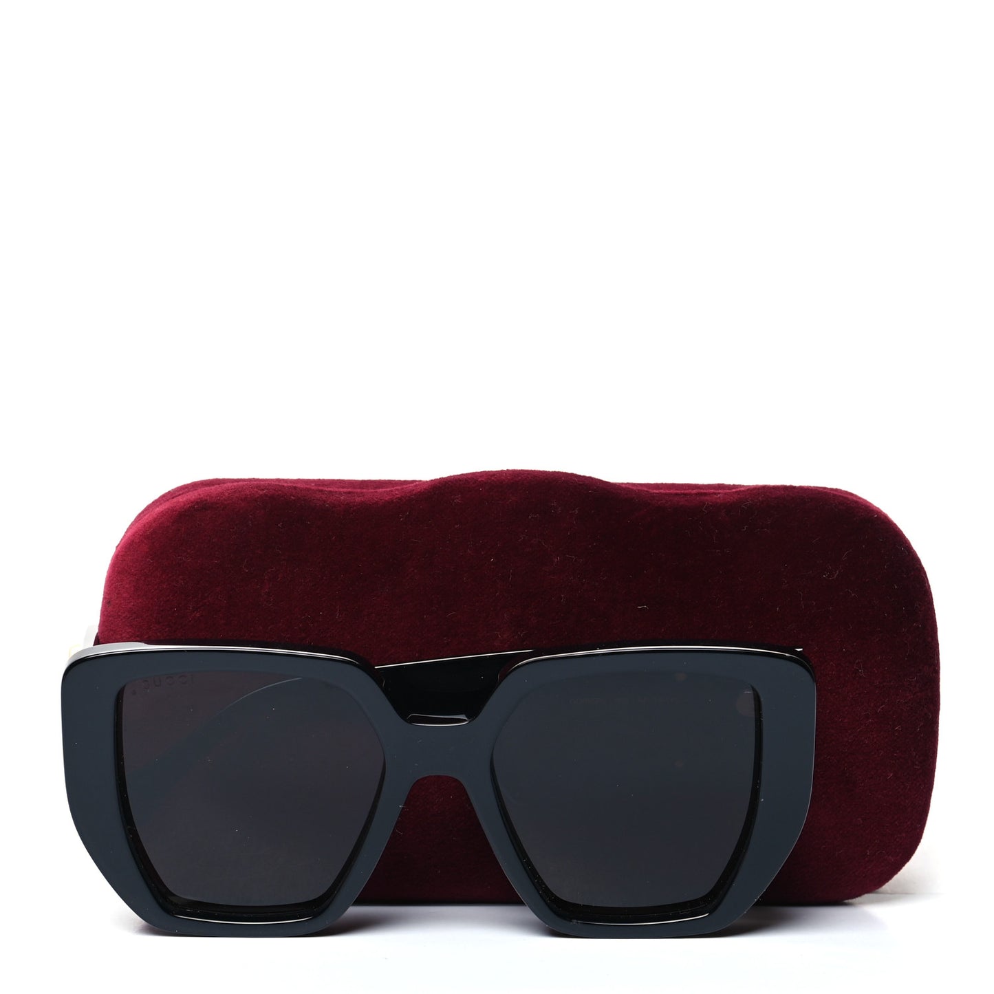 Acetate Square Frame Sunglasses GG0956S Black