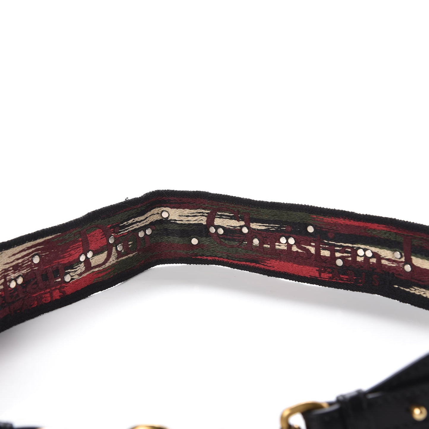 Canvas Embroidered Studded Bohemian Shoulder Strap Red