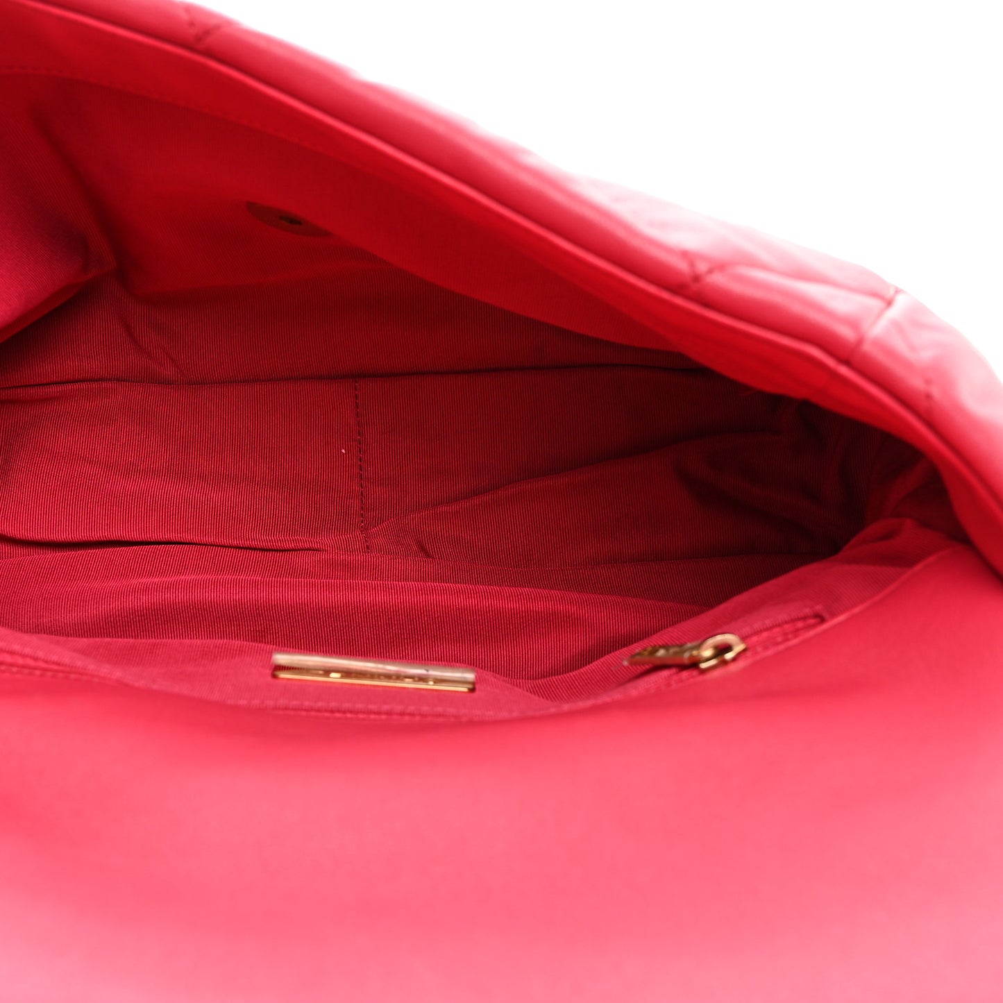 Goatskin Quilted Large Chanel 19 Flap Dark Pink