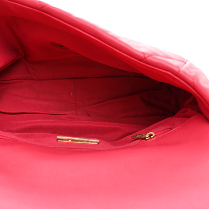 Chanel Goatskin Quilted Large Chanel 19 Flap Dark Pink 5 of 10