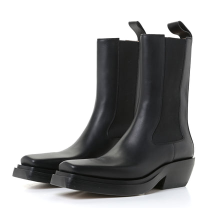 Bottega Veneta Calfskin Lean Mid-Calf Boots 38 Black 2 of 11