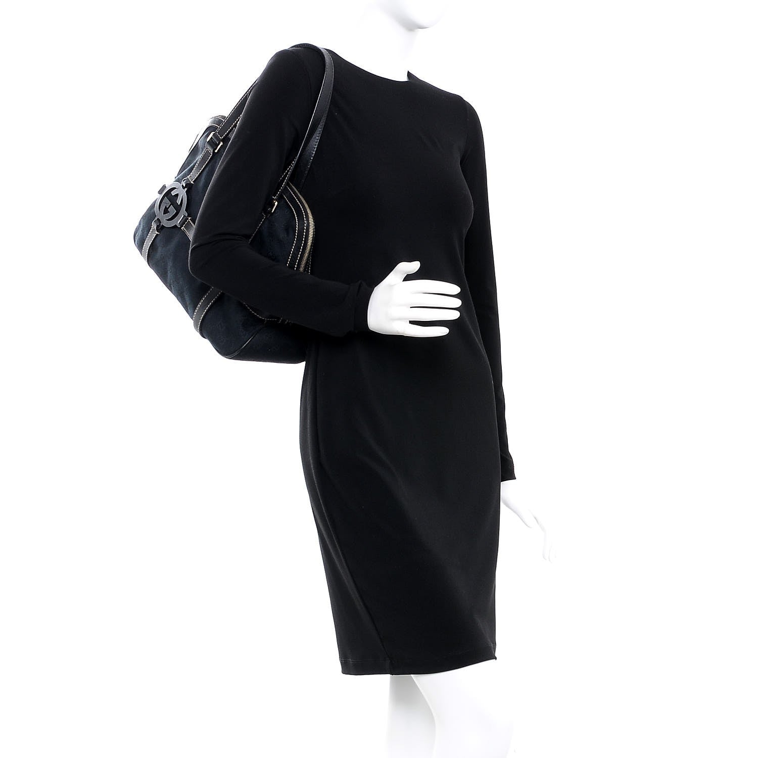 Gucci Monogram GG Royal Satchel Black 2 of 7