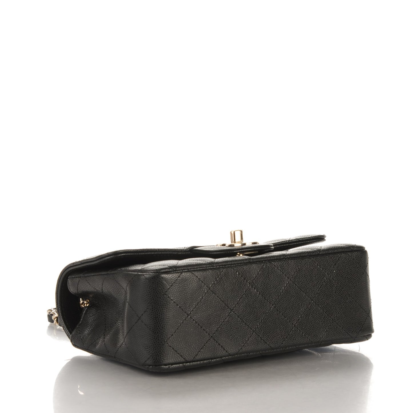 Caviar Quilted Mini Rectangular Flap Black