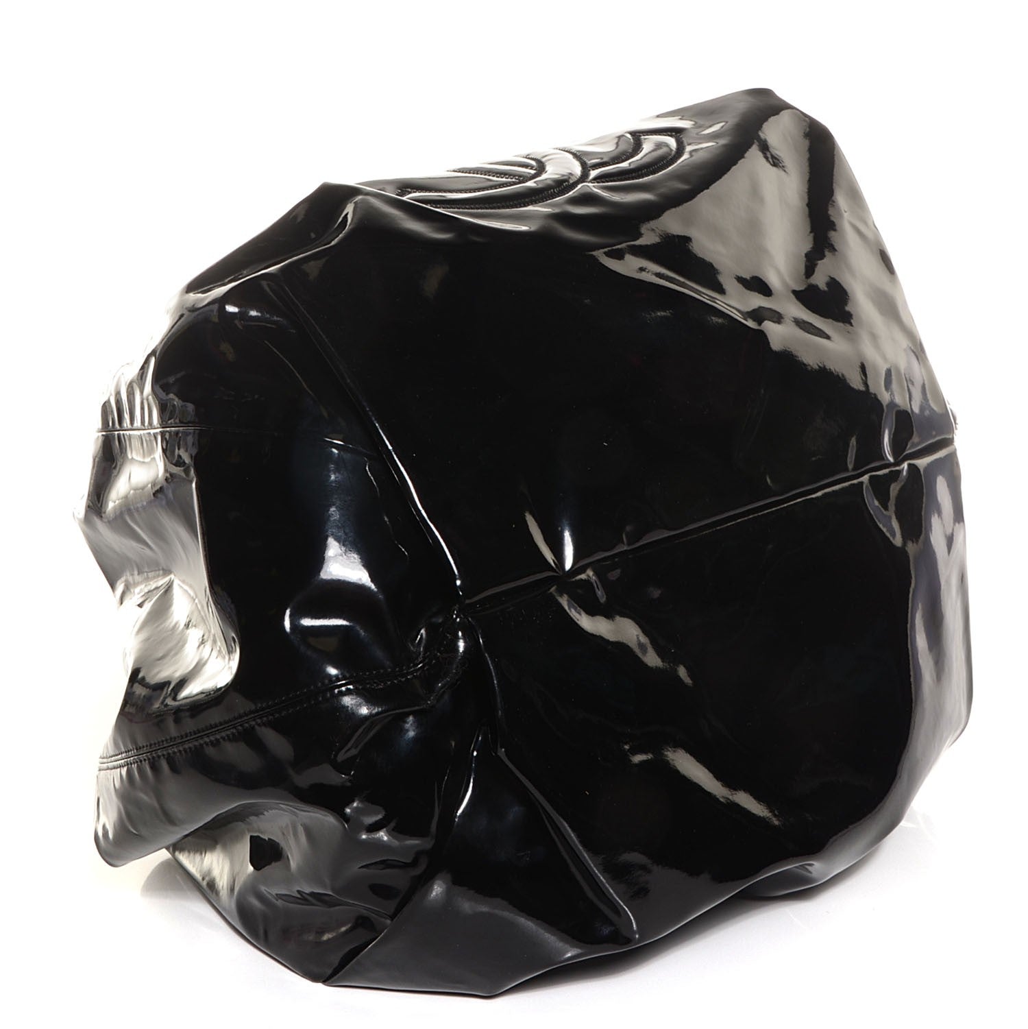 Chanel Vinyl Stretch Spirit Large Cabas Tote Black 4 of 7