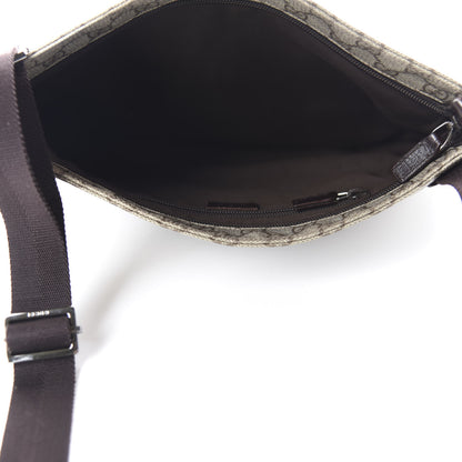 Gucci GG Plus Monogram Medium Flat Messenger Bag Dark Brown 5 of 13