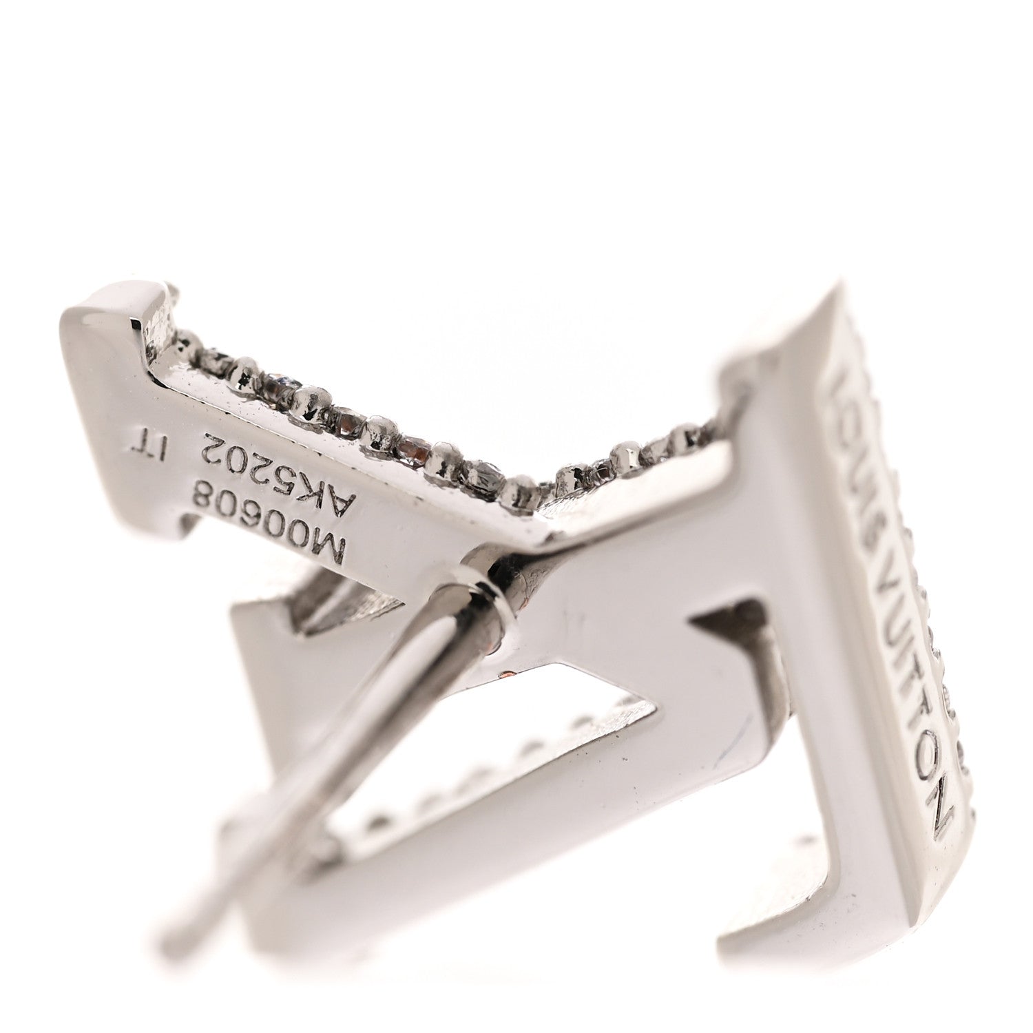 Louis Vuitton Crystal LV Iconic Earrings Silver 5 of 6