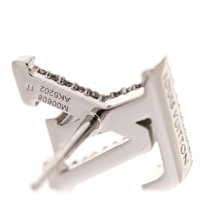 Louis Vuitton Crystal LV Iconic Earrings Silver 5 of 6