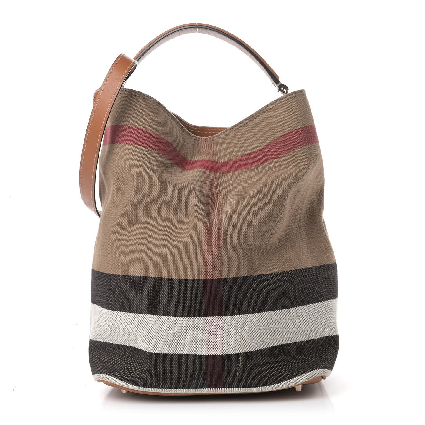Canvas Mega Check Medium Ashby Hobo Saddle Brown