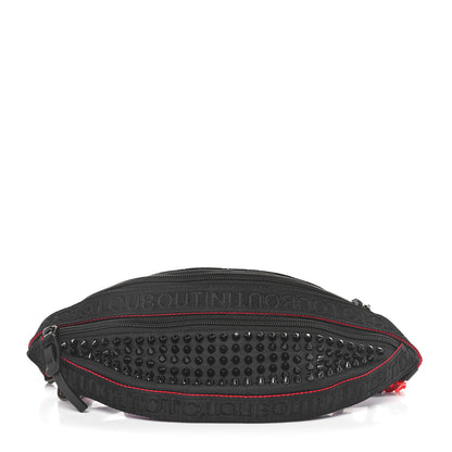 Christian Louboutin Calfskin Spiked Paris NYC Belt Bag Black 1 of 9