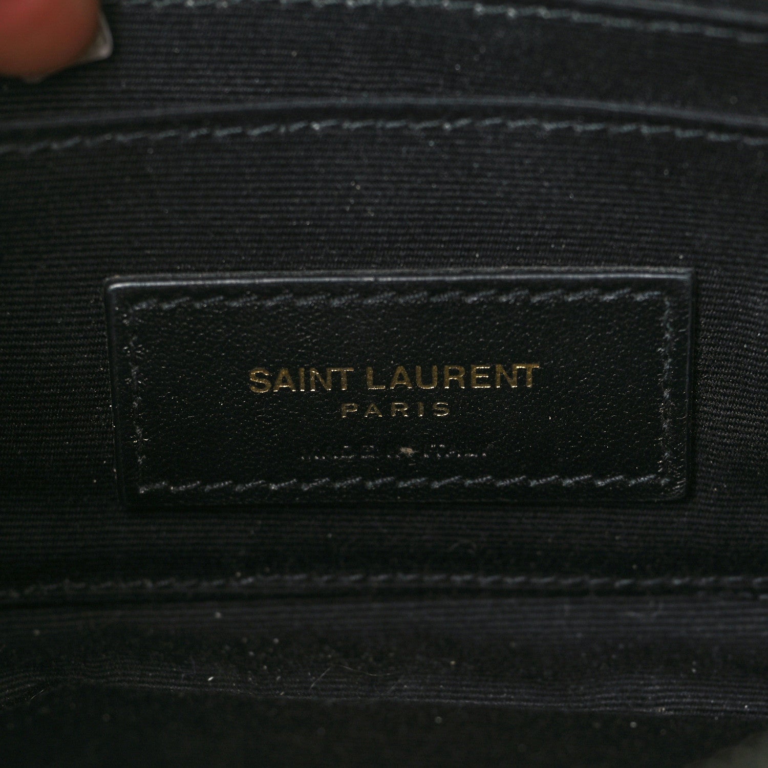 Saint Laurent Grained Lambskin Quilted Mini Becky Double Zip Bag Dark Green 7 of 11