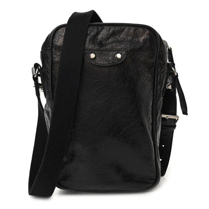 Balenciaga Agneau Classic Silver Hardware Reporter Shoulder Bag Black 1 of 12