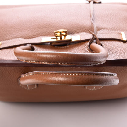 Hermes Taurillon Clemence Birkin 35 Gold 26 of 34