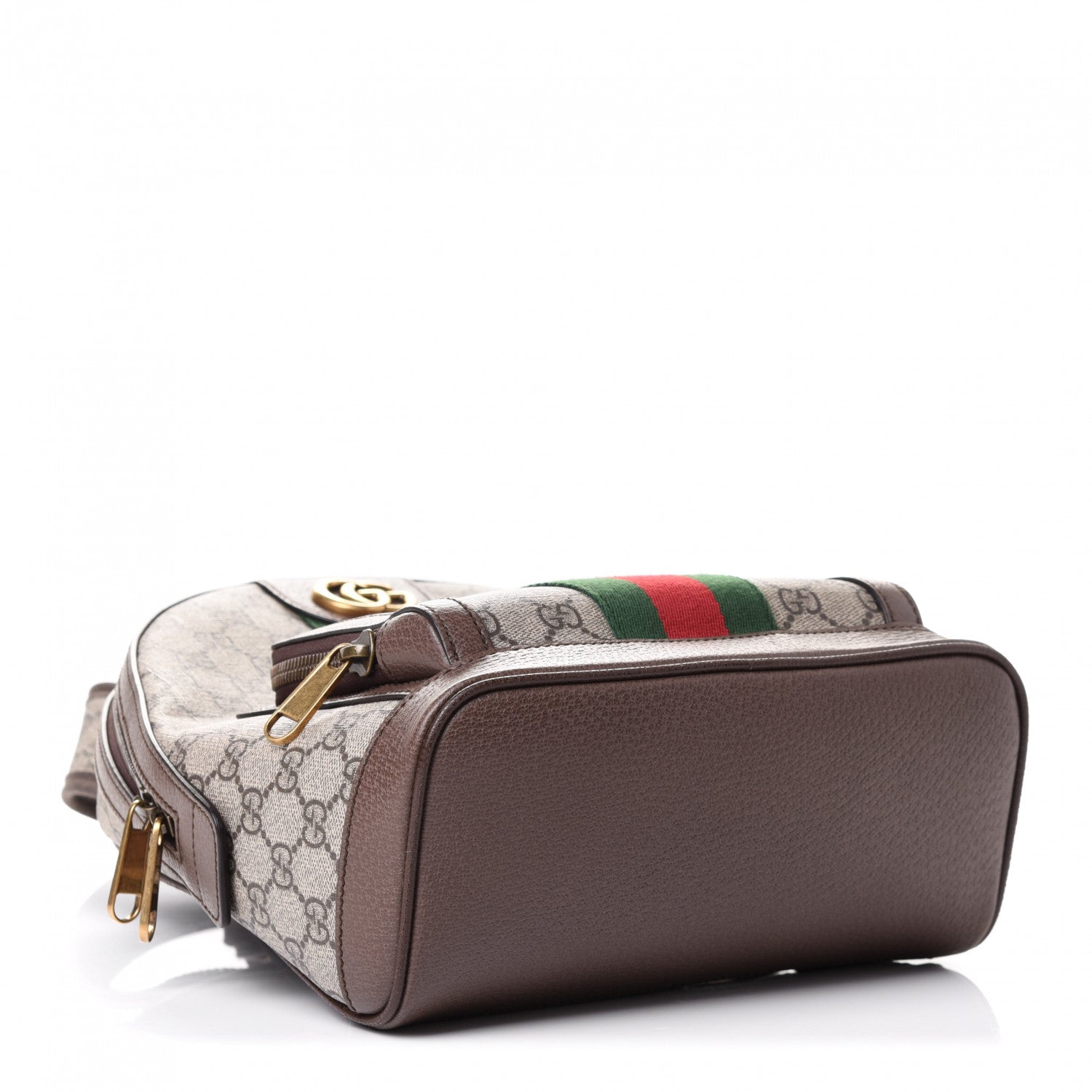 Gucci GG Supreme Monogram Calfskin Web Small Ophidia Day Backpack Beige Ebony New Acero 3 of 4