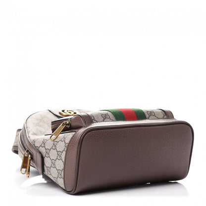 Gucci GG Supreme Monogram Calfskin Web Small Ophidia Day Backpack Beige Ebony New Acero 3 of 4