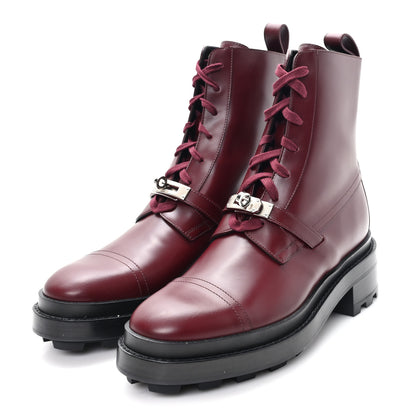 Hermes Glossed Calfskin Funk Ankle Boots 38.5 Rouge H 4 of 8