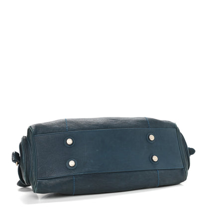 Christian Dior Calfskin Frame Satchel Blue 5 of 20