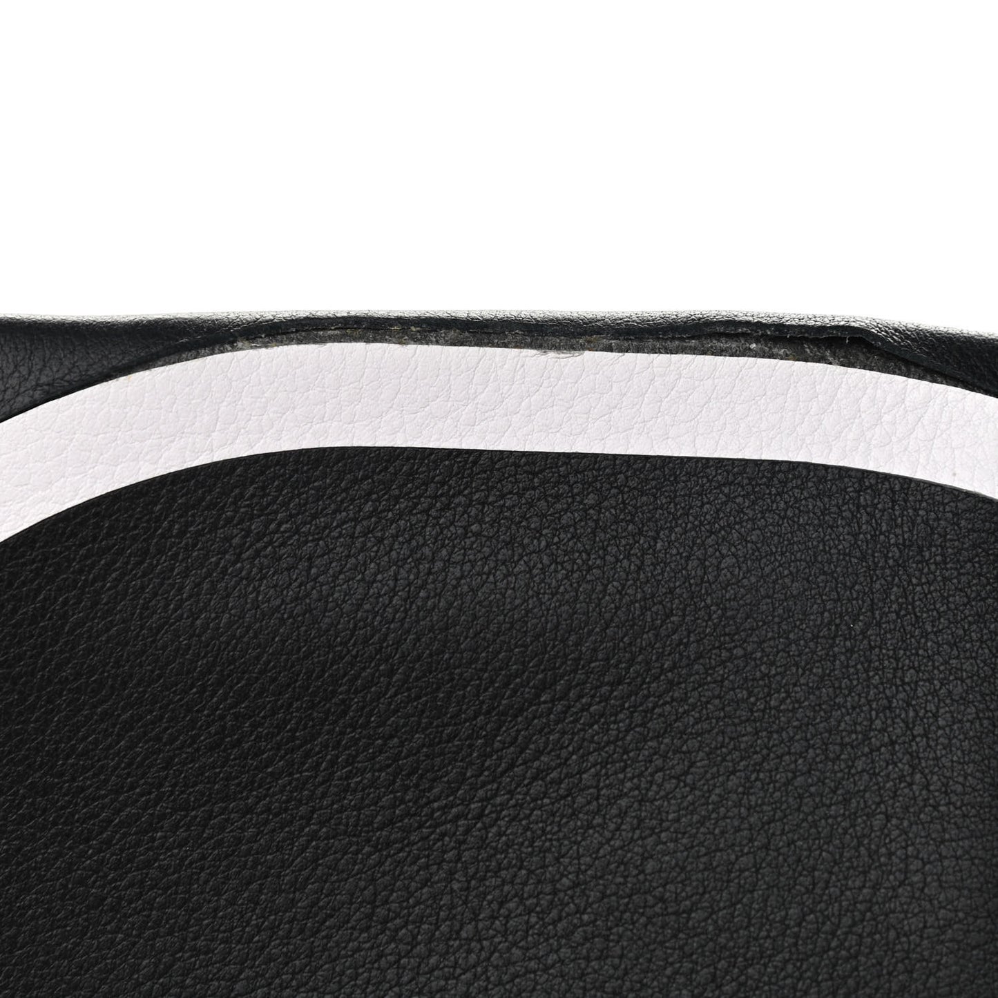 Calfskin Logo Belt Bag Black White