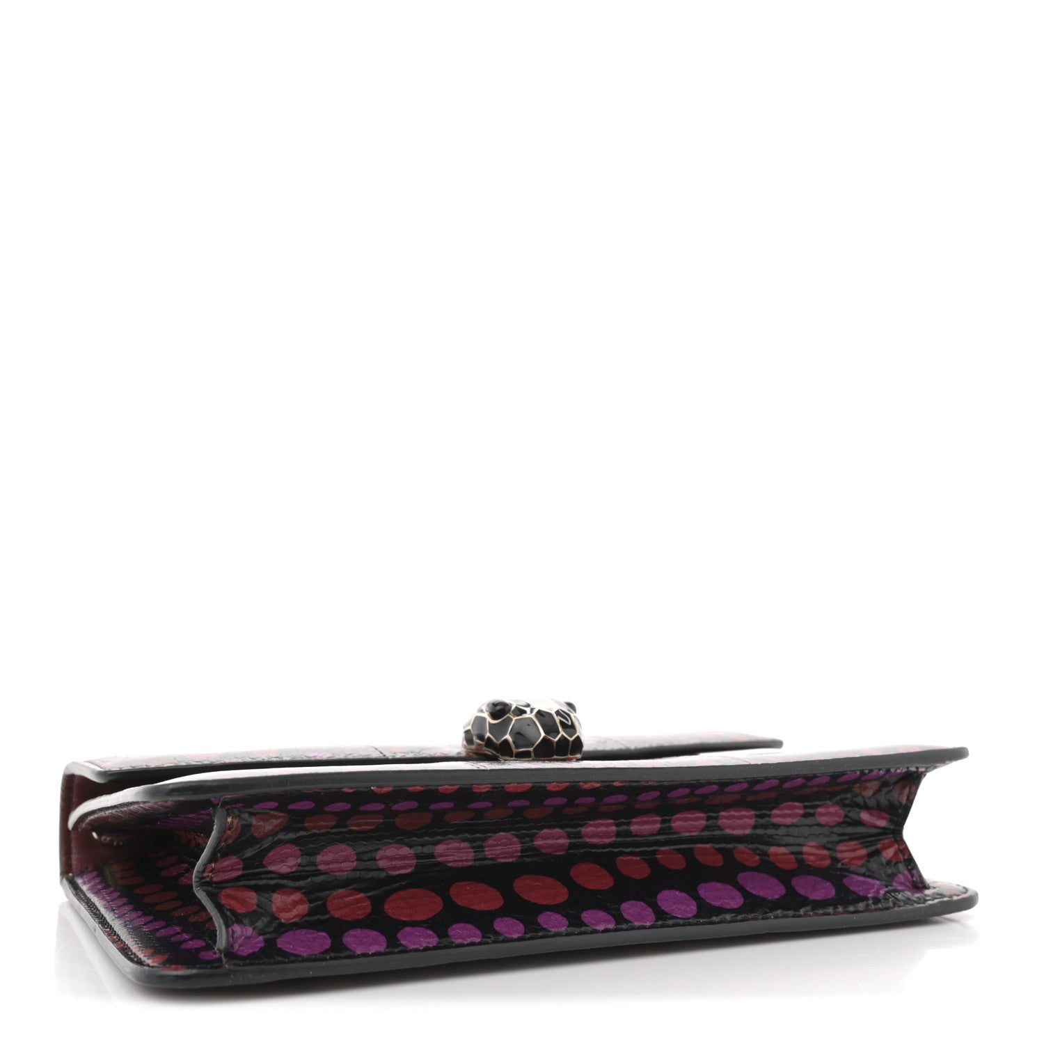 Bulgari Calfskin Snakeskin Printed Polka Dot Serpenti Forever Crossbody Bag Multicolor 3 of 9