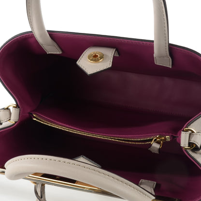 Fendi Vitello Dolce Century Petite 2Jours Tote Grigio Polvere Ciclamino 5 of 9