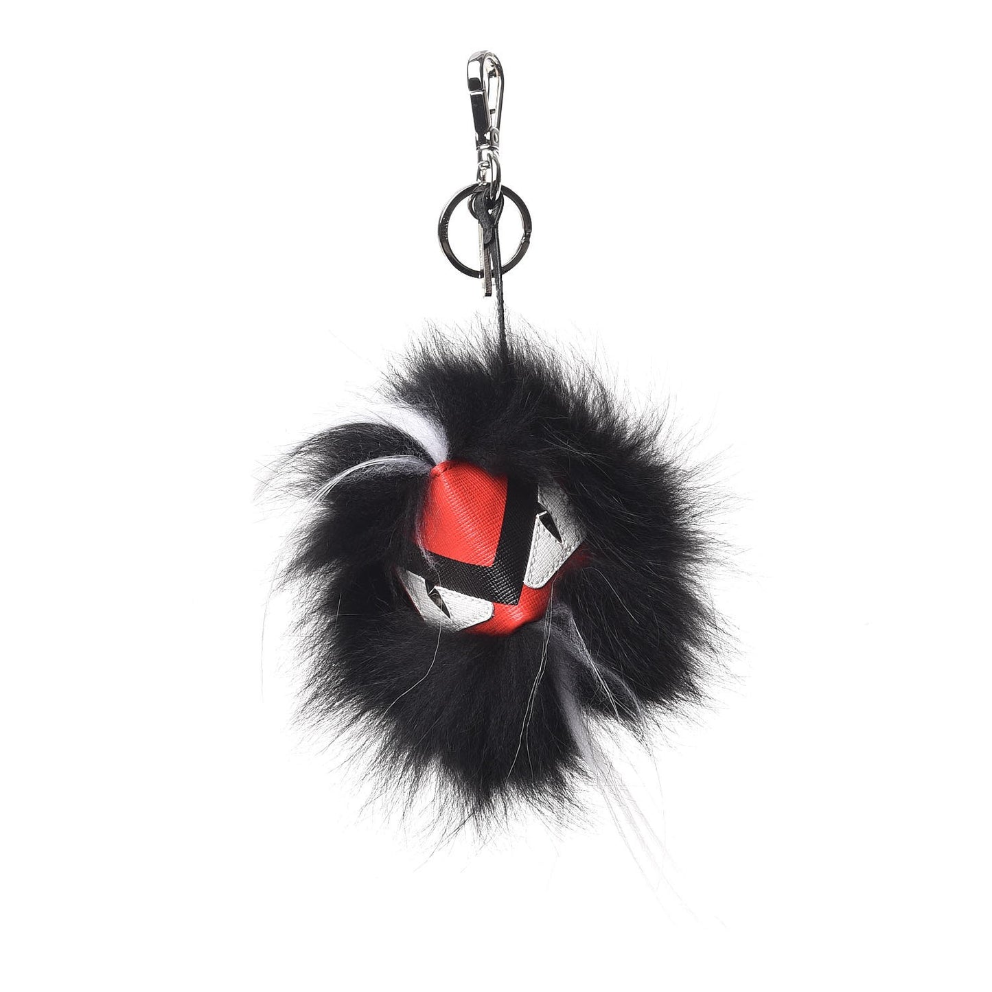 Vitello Elite Fox Goat Fur Igor Monster Bag Bug Cube Charm Rosso Black White