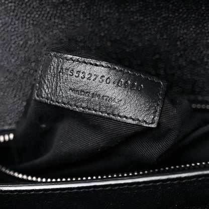 Saint Laurent Grain De Poudre Monogram Cassandra Clasp Bag Black 5 of 10