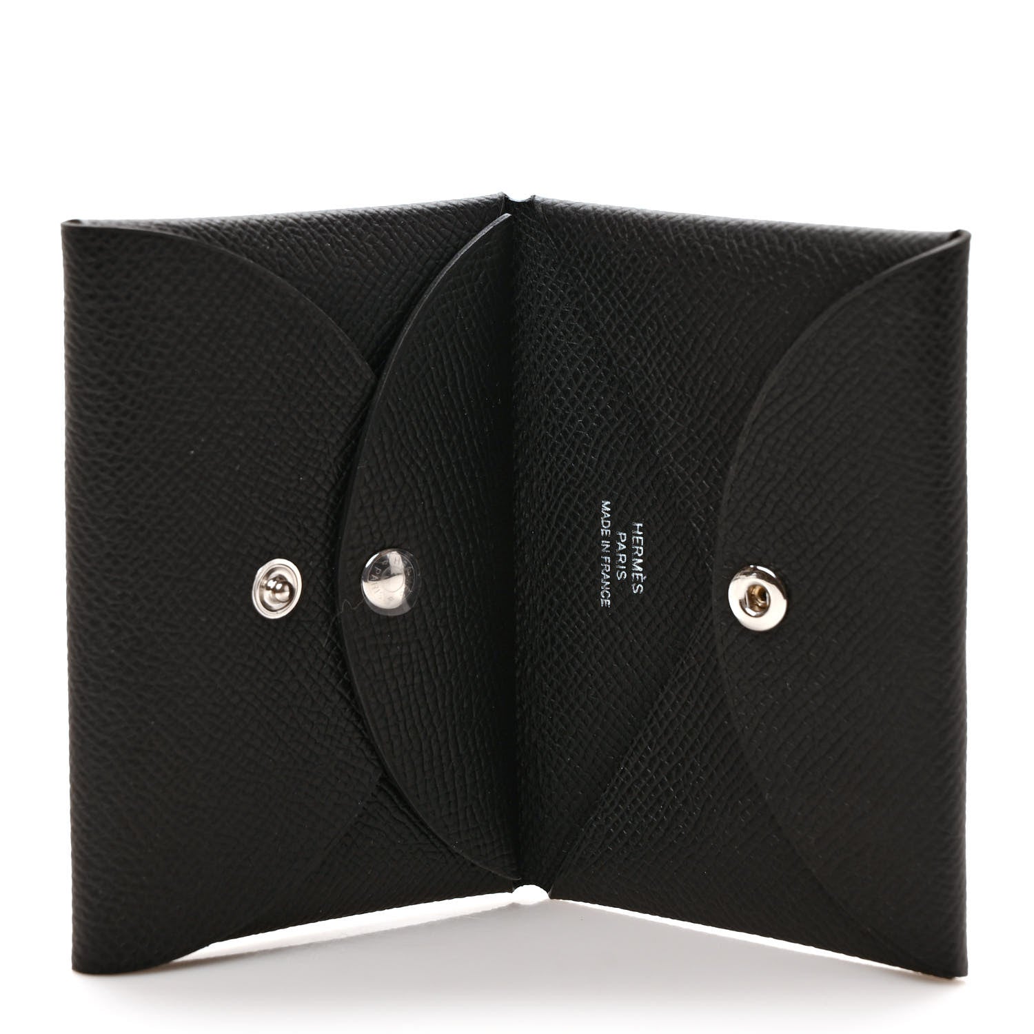 Hermes Epsom Calvi Duo Card Case Black 5 of 7